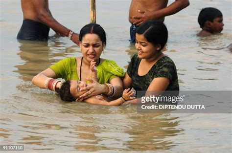 indian aunty nude collection|1,106 River Bathing Indian Women Stock Photos and High